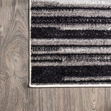 Linear Modern Half-stripe Area Rug
